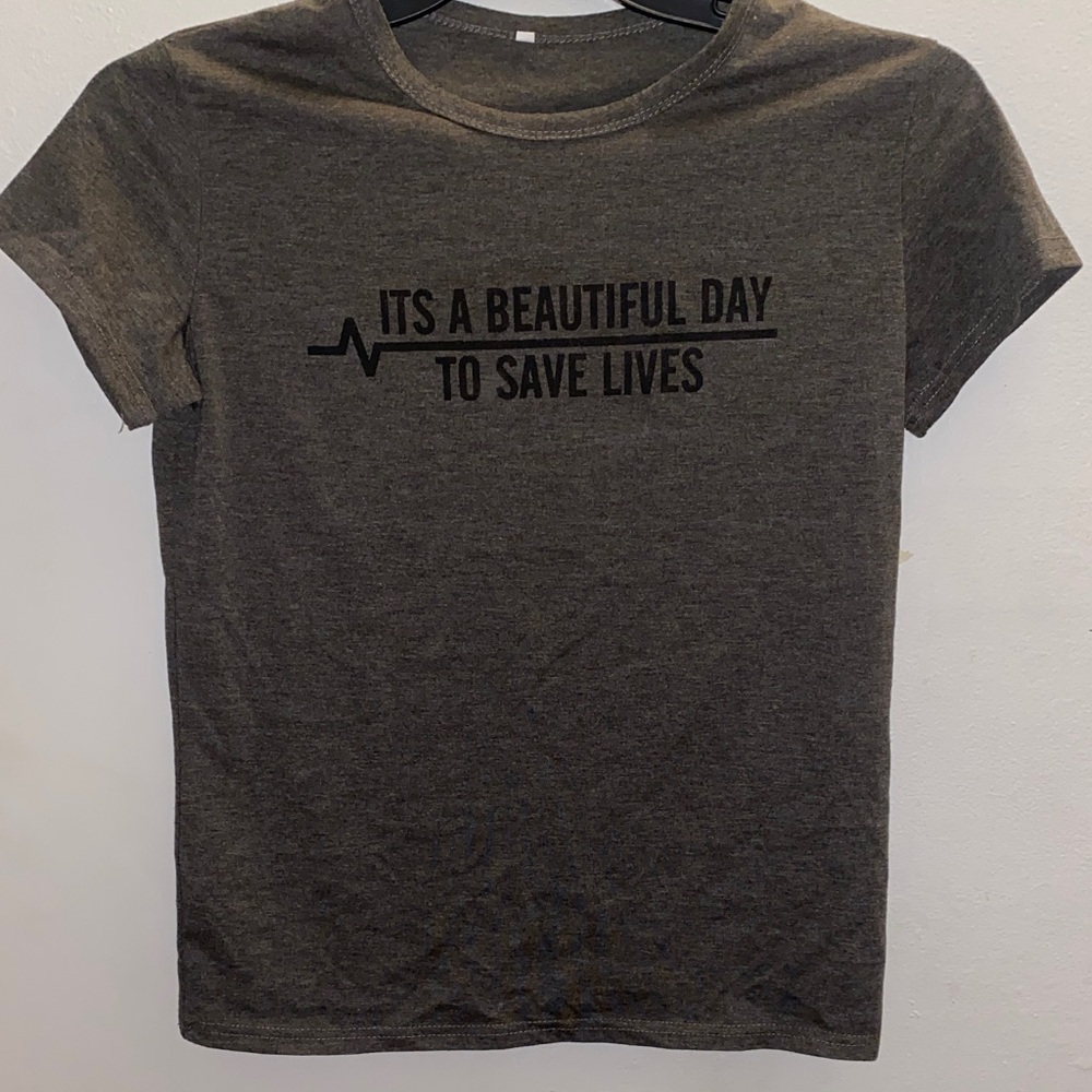 Grey’s Anatomy Tee with Inspirational Quote